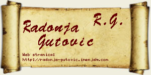 Radonja Gutović vizit kartica